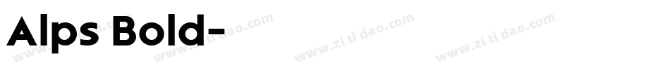 Alps Bold字体转换